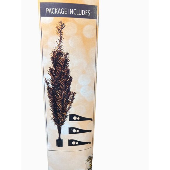 Artificial Halloween Tree With Stand 18 Inch Black and Orange Miniature - Picture 4 of 9